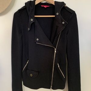 Betsey Johnson jersey knit motorcycle jacket